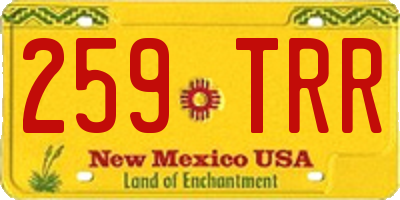 NM license plate 259TRR