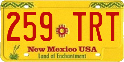 NM license plate 259TRT