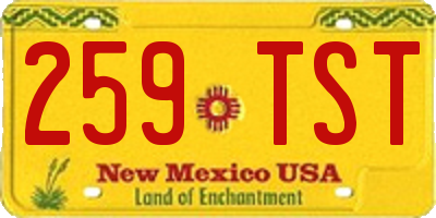 NM license plate 259TST