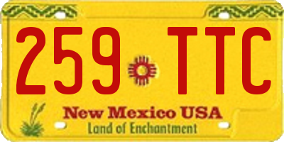 NM license plate 259TTC