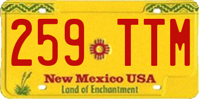 NM license plate 259TTM