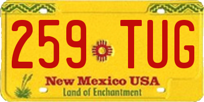NM license plate 259TUG
