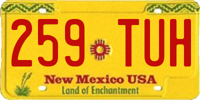 NM license plate 259TUH