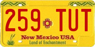 NM license plate 259TUT