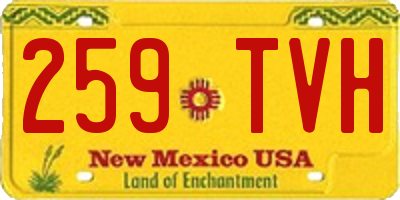NM license plate 259TVH
