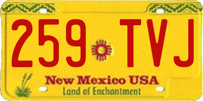 NM license plate 259TVJ