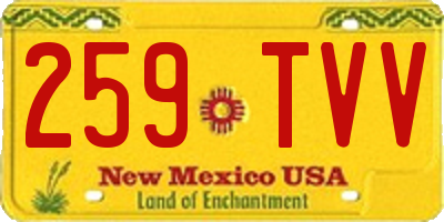 NM license plate 259TVV
