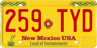 NM license plate 259TYD