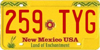 NM license plate 259TYG