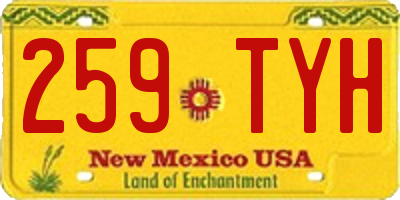 NM license plate 259TYH