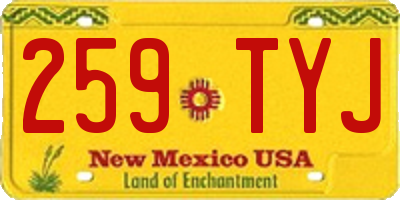 NM license plate 259TYJ