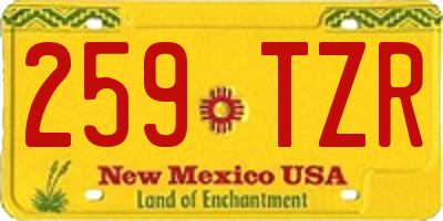 NM license plate 259TZR