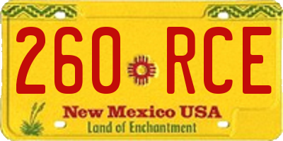 NM license plate 260RCE