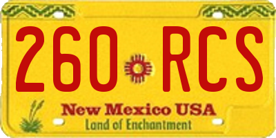 NM license plate 260RCS