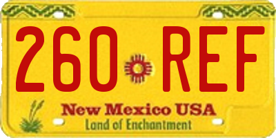 NM license plate 260REF