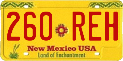 NM license plate 260REH