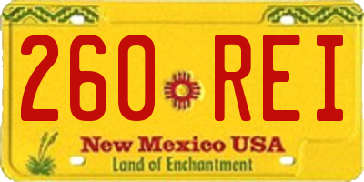 NM license plate 260REI