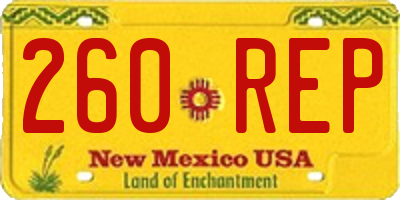 NM license plate 260REP