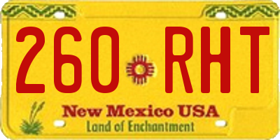 NM license plate 260RHT