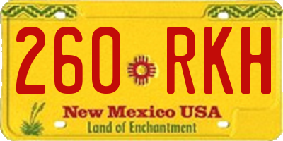 NM license plate 260RKH