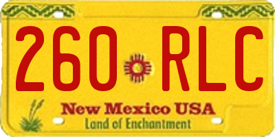 NM license plate 260RLC