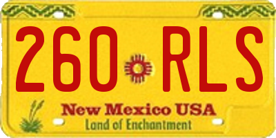 NM license plate 260RLS