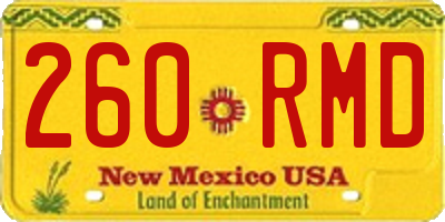 NM license plate 260RMD
