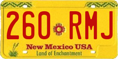 NM license plate 260RMJ
