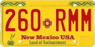 NM license plate 260RMM
