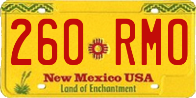 NM license plate 260RMO