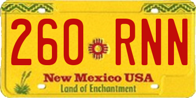 NM license plate 260RNN