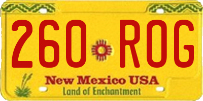 NM license plate 260ROG
