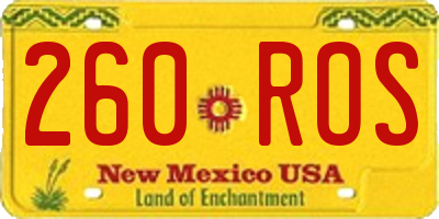 NM license plate 260ROS