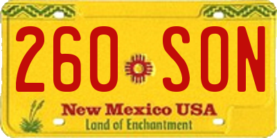 NM license plate 260SON