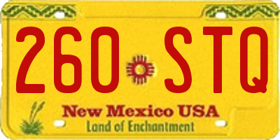 NM license plate 260STQ