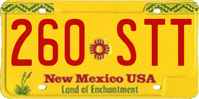 NM license plate 260STT