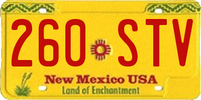 NM license plate 260STV