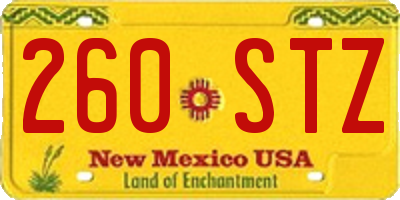NM license plate 260STZ