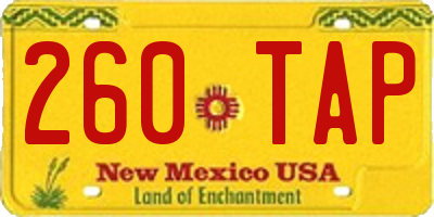 NM license plate 260TAP