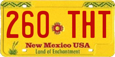 NM license plate 260THT