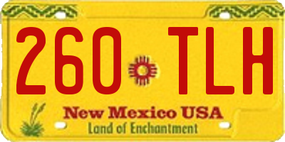 NM license plate 260TLH