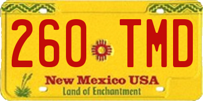 NM license plate 260TMD