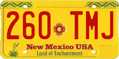 NM license plate 260TMJ