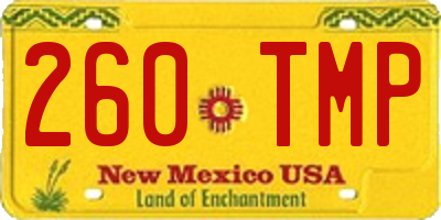 NM license plate 260TMP