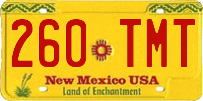 NM license plate 260TMT