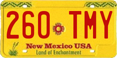 NM license plate 260TMY
