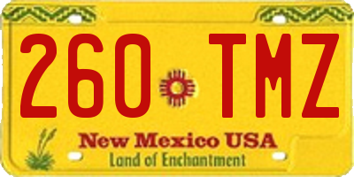 NM license plate 260TMZ