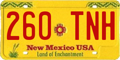 NM license plate 260TNH