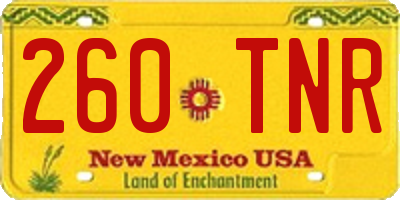 NM license plate 260TNR