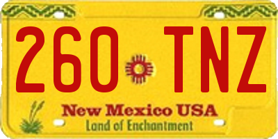 NM license plate 260TNZ